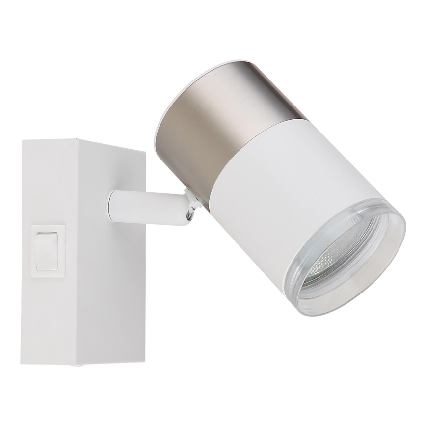 Globo - Vægspot 1xGU10/25W/230V hvid/mat krom