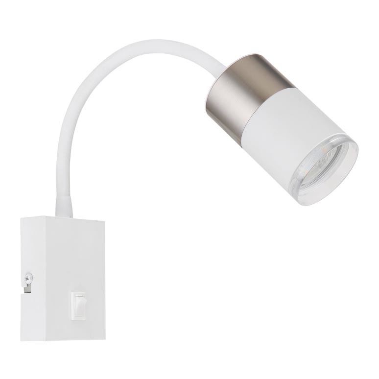 Globo - Vægspot 1xGU10/25W/230V hvid/mat krom