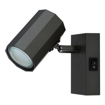 Globo - Vægspot 1xGU10/25W/230V sort