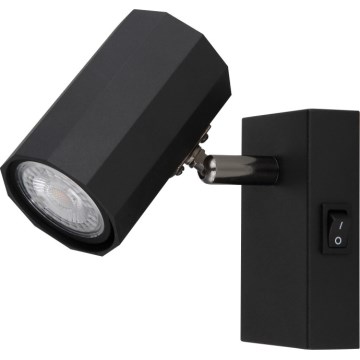 Globo - Vægspot 1xGU10/25W/230V sort