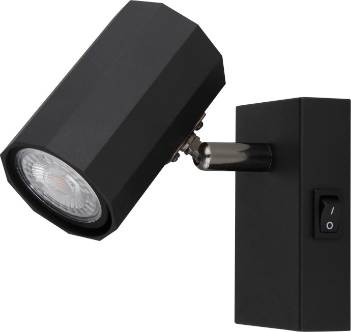 Globo - Vægspot 1xGU10/25W/230V sort
