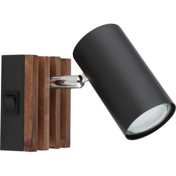 Globo - Vægspot 1xGU10/25W/230V sort