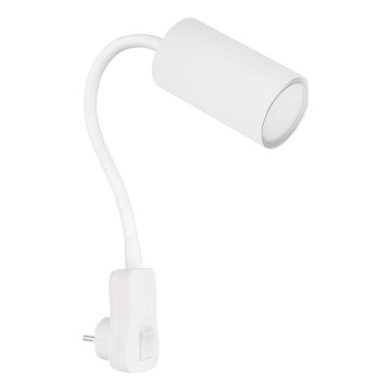 Globo - Vægspot til stikkontakt 1xGU10/35W/230V hvid