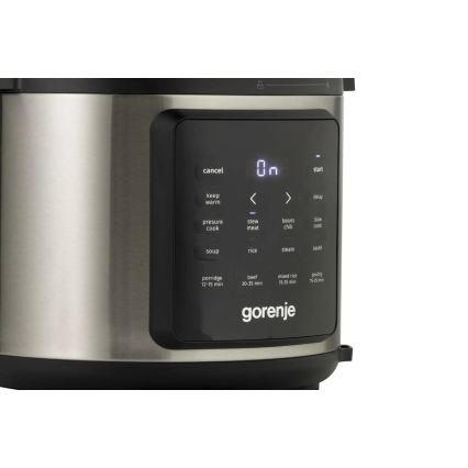 GORENJE GMC6SBK - Multifunktionel multicooker 6 l 8 i 1 1000 W/230 V rustfrit stål