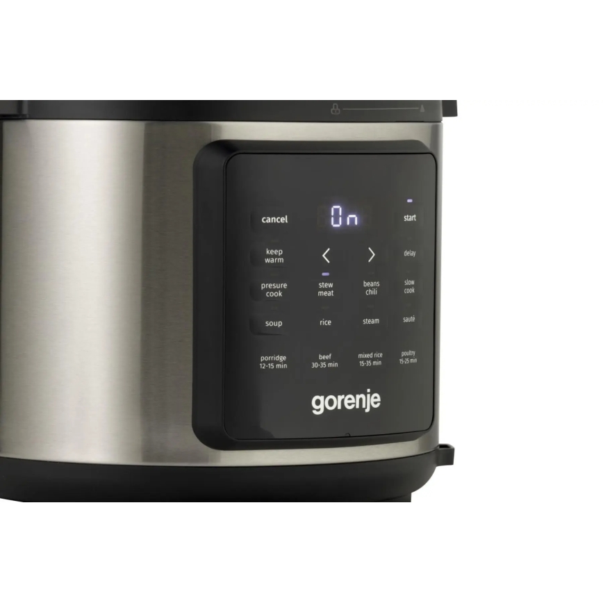 GORENJE GMC6SBK - Multifunktionel multicooker 6 l 8 i 1 1000 W/230 V rustfrit stål