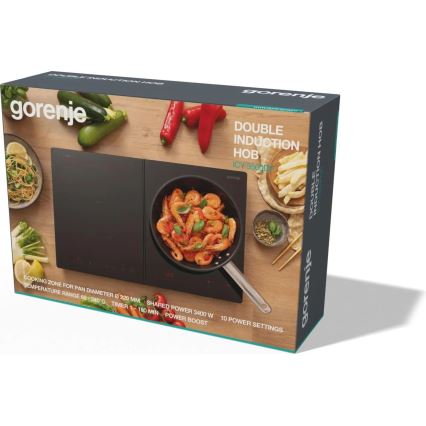 GORENJE ICY3500DGP - Induktionskogeplade med to zoner 3400W/230V