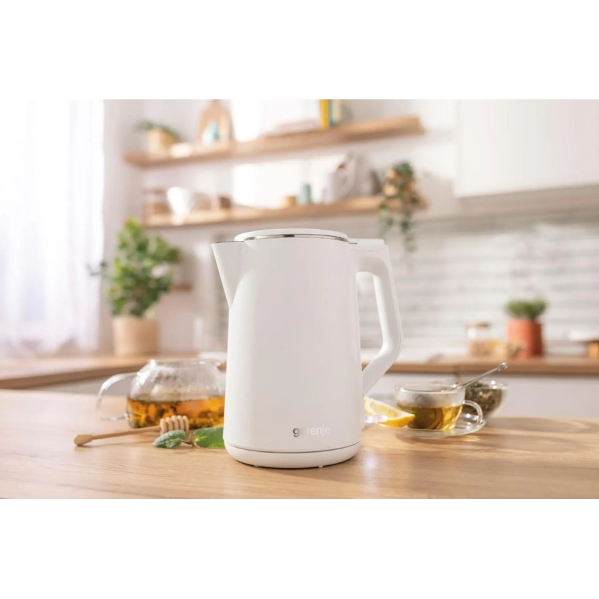 GORENJE K15DWW - Hurtig elkedel 1,5 l 2200 W / 230 V hvid