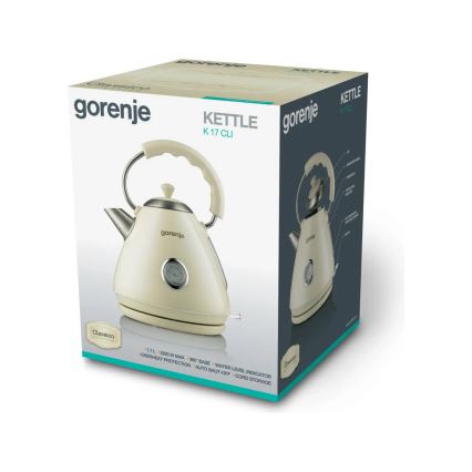 GORENJE K17CLI - Hurtigkogende elkedel 1,7 l 2200W/230V beige