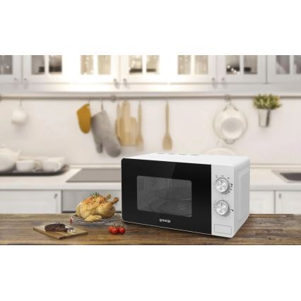 GORENJE MO20E2W - Mikrobølgeovn med grill 800 W/230 V 20 l hvid