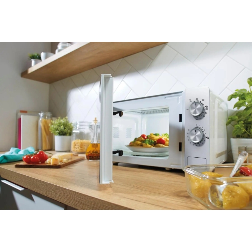 GORENJE MO20E2W - Mikrobølgeovn med grill 800 W/230 V 20 l hvid