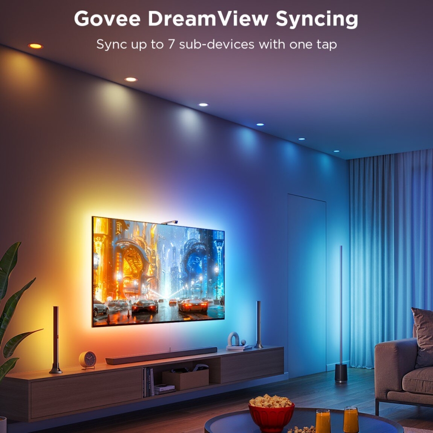 Govee - 2x Baggrundslys TV 55-65 SMART LED baggrundslys RGBICW Wi-Fi