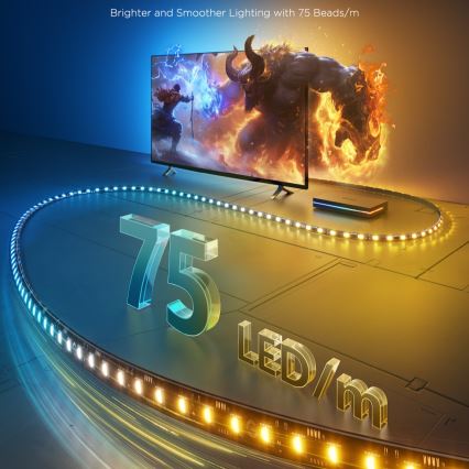 Govee - AI Sync Box 2 Smart TV RGBICW baggrundsbelysning til 55-65 Wi-Fi