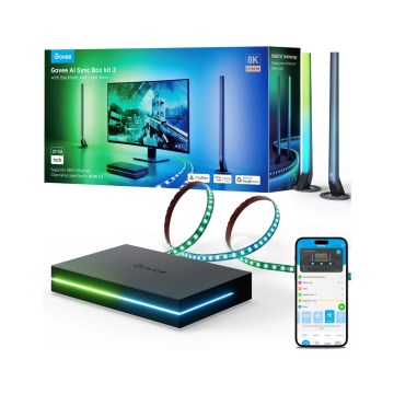 Govee - AI Sync Box Kit 2 Smart PC-belysningssæt til 27-34