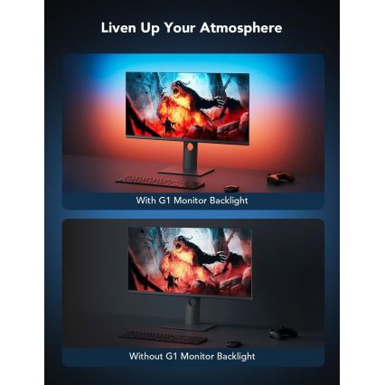 Govee - Dreamview G1 Smart LED RGBIC skærmlys 27-34" Wi-Fi