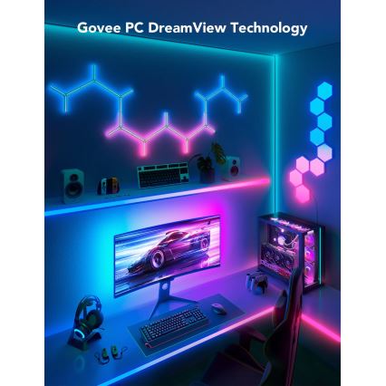 Govee - Dreamview G1 Smart LED RGBIC skærmlys 27-34" Wi-Fi