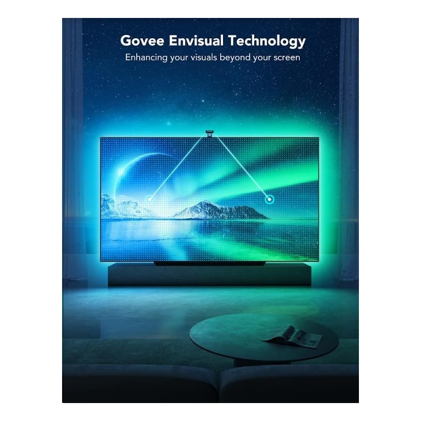 Govee - DreamView T2 DUAL TV 55-65" SMART LED baglygte RGBIC Wi-Fi + fjernbetjening