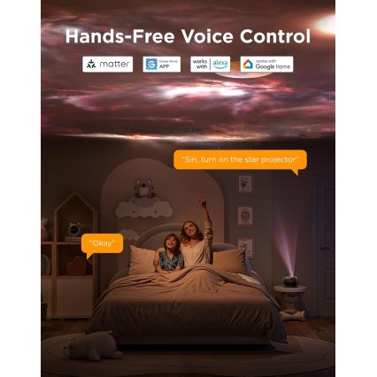 Govee - Galaxy Lysprojektor 2 Pro Matter med Wi‑Fi-højttaler