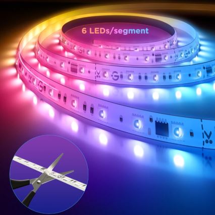 Govee - LED forlængerstrip dæmpbar RGBWWIC 2 Pro 1 m Wi-Fi Matter