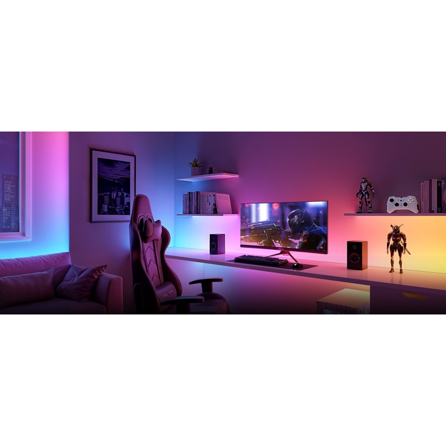 Govee - LED forlængerstrip dæmpbar RGBWWIC 2 Pro 1 m Wi-Fi Matter
