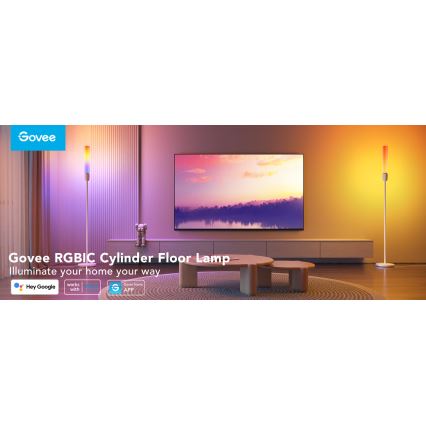 Govee - LED gulvlampe dæmpbar CYLINDER SMART RGBICWW 2200-6500K