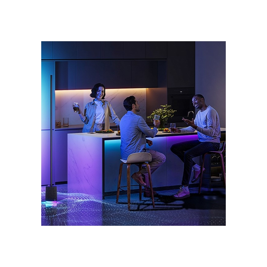 Govee - LED gulvlampe dæmpbar med højttaler Pro RGBICWW 2200-6500K Wi-Fi + fjernbetjening