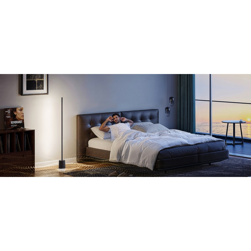 Govee - LED gulvlampe dæmpbar med højttaler Pro RGBICWW 2200-6500K Wi-Fi + fjernbetjening