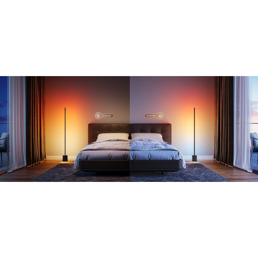 Govee - LED gulvlampe dæmpbar med højttaler Pro RGBICWW 2200-6500K Wi-Fi + fjernbetjening