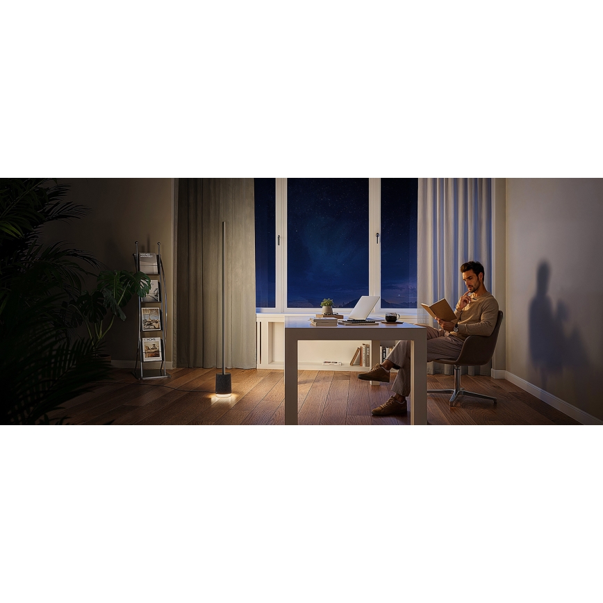 Govee - LED gulvlampe dæmpbar med højttaler Pro RGBICWW 2200-6500K Wi-Fi + fjernbetjening