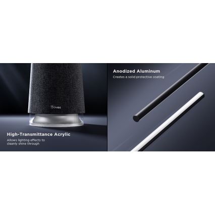Govee - LED gulvlampe dæmpbar med højttaler Pro RGBICWW 2200-6500K Wi-Fi + fjernbetjening