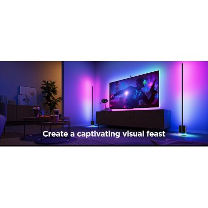 Govee - LED gulvlampe dæmpbar Smart MATTER LED RGBICWW 2200-6500K Wi-Fi + fjernbetjening