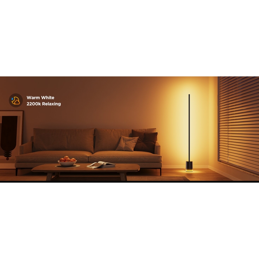 Govee - LED gulvlampe dæmpbar Smart MATTER LED RGBICWW 2200-6500K Wi-Fi + fjernbetjening