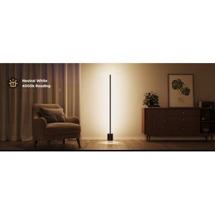 Govee - LED gulvlampe dæmpbar Smart MATTER LED RGBICWW 2200-6500K Wi-Fi + fjernbetjening