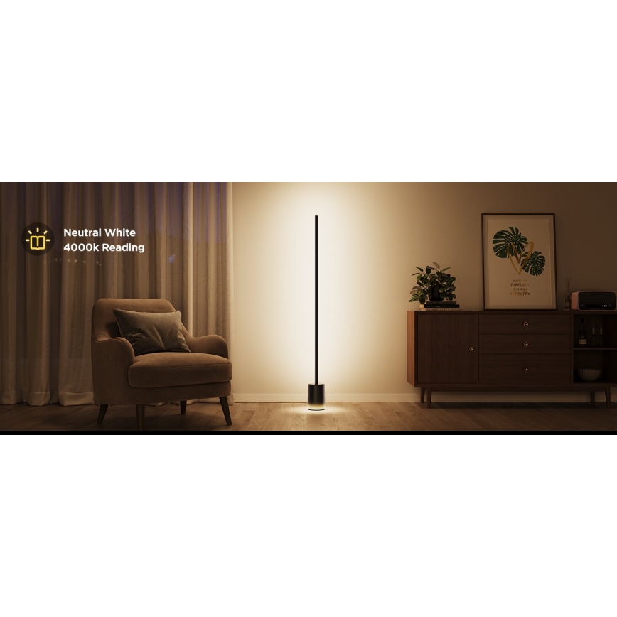 Govee - LED gulvlampe dæmpbar Smart MATTER LED RGBICWW 2200-6500K Wi-Fi + fjernbetjening