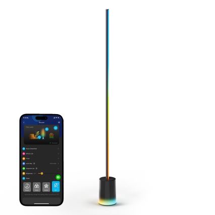 Govee - LED gulvlampe dæmpbar Smart MATTER LED RGBICWW 2200-6500K Wi-Fi + fjernbetjening
