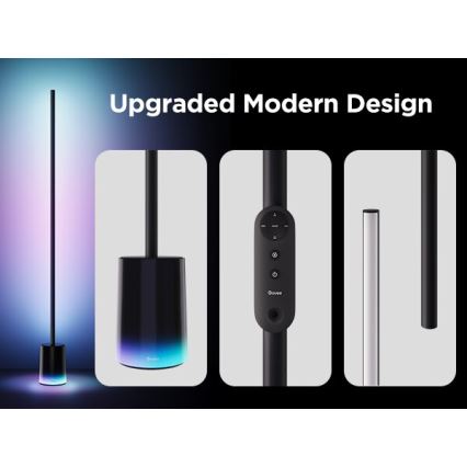 Govee - LED gulvlampe dæmpbar Smart MATTER LED RGBICWW 2200-6500K Wi-Fi + fjernbetjening
