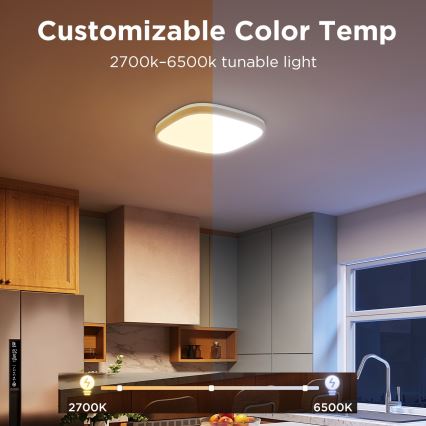 Govee - LED loftlampe m. RGBIC-farver dæmpbar LED/24W/230V 2700-6500K Wi-Fi
