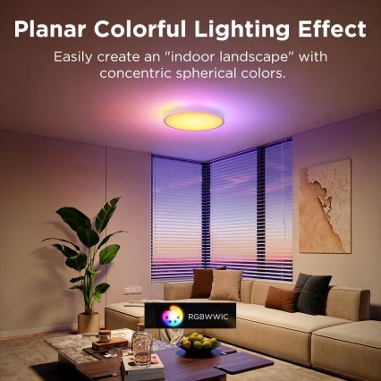 Govee - LED loftlampe RGBIC dæmpbar LED/49W/230V 2700-6500K Wi-Fi diameter 38 cm
