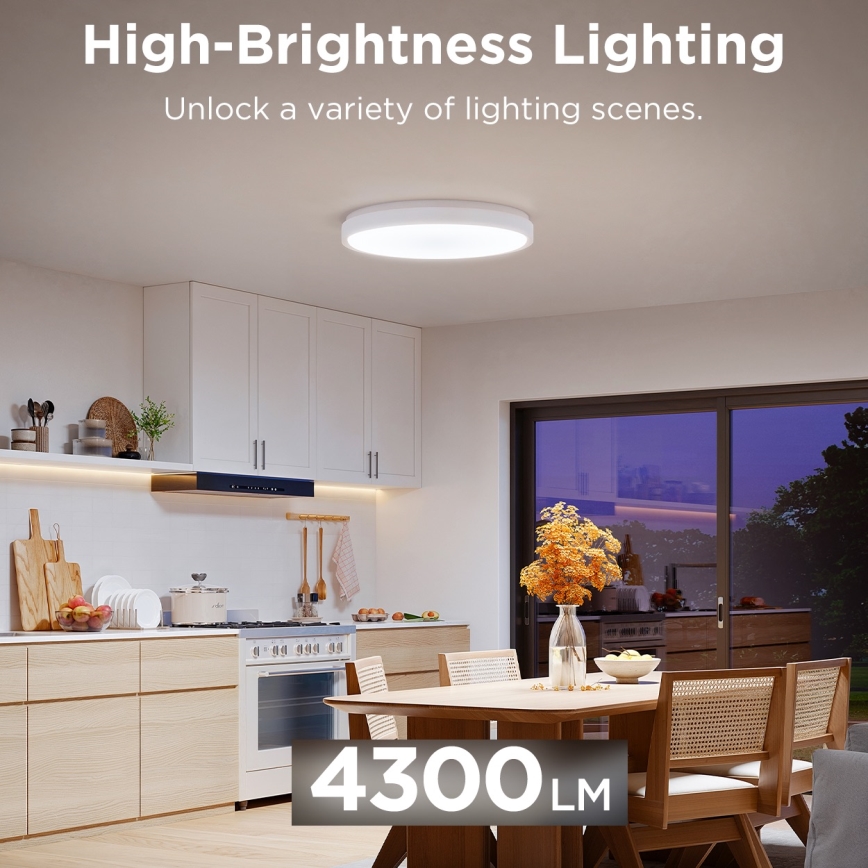 Govee - LED loftlampe RGBIC dæmpbar LED/49W/230V 2700-6500K Wi-Fi diameter 38 cm