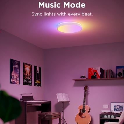 Govee - LED loftlampe RGBIC dæmpbar LED/49W/230V 2700-6500K Wi-Fi diameter 38 cm