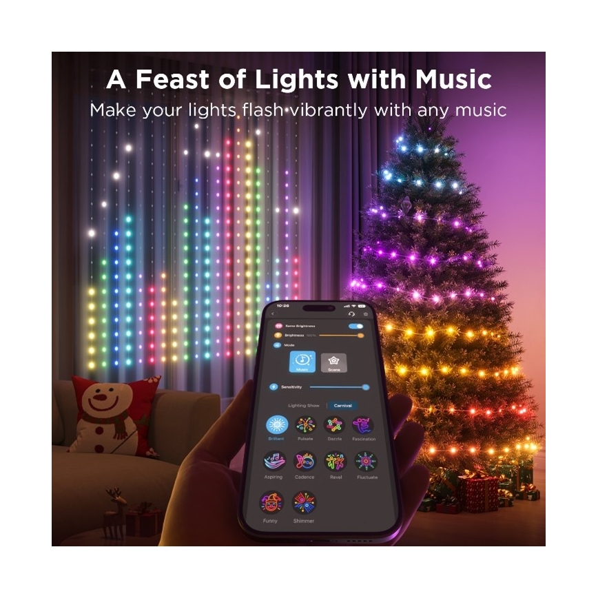Govee - Udendørs LED lyskæde m. RGB-farver LED/15W/230V IP65 Wi-Fi