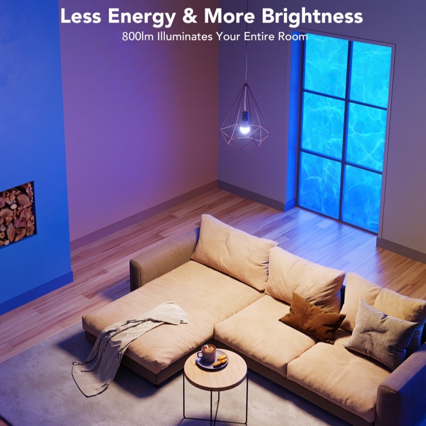 Govee - LED lyspære m. RGBWW-farver dæmpbar Smart E27/9W/230V 2700-6500K Wi-Fi