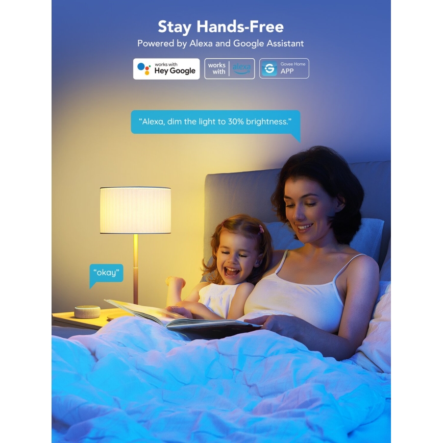 Govee - LED lyspære m. RGBWW-farver dæmpbar Smart E27/9W/230V 2700-6500K Wi-Fi