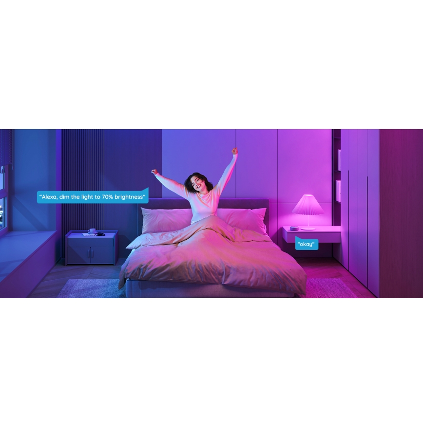 Govee - LED lyspære m. RGBWW-farver dæmpbar Smart E27/9W/230V 2700-6500K Wi-Fi