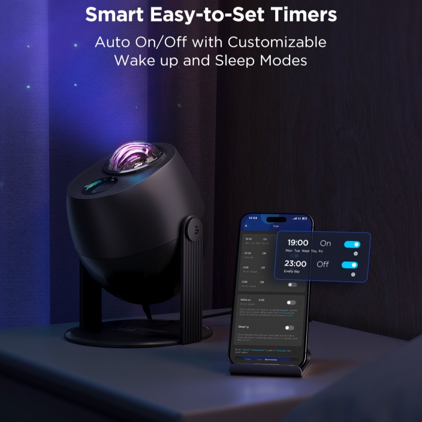 Govee - LED m. RGBW-farver Galaxy Belysning Projector Pro Wi-Fi Matter