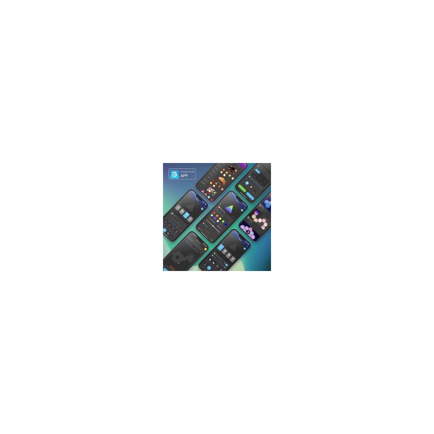 Govee - 10x LED panel m. RGB-farver dæmpbart LED/36W/230V Wi-Fi