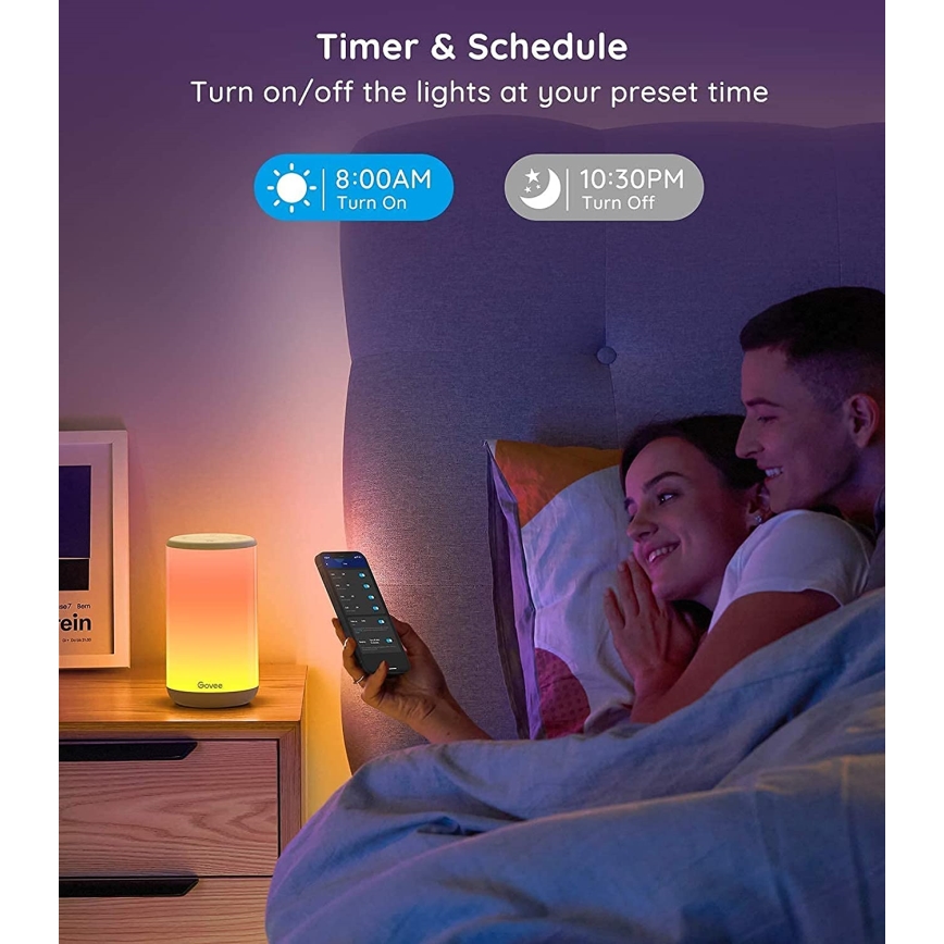 Govee - LED RGBIC Bordlampe dæmpbar AURA 2 2200-6500K Wi-Fi Matter