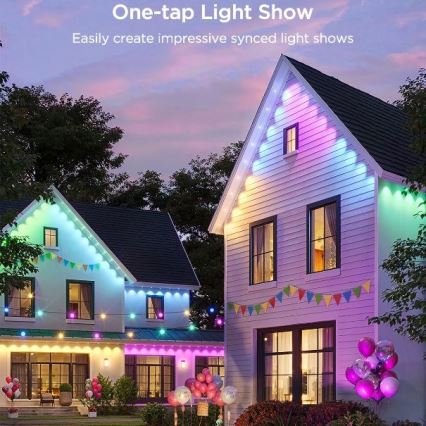 Govee - LED RGBIC downlight-kæde 30 m, Wi-Fi, Matter, IP67