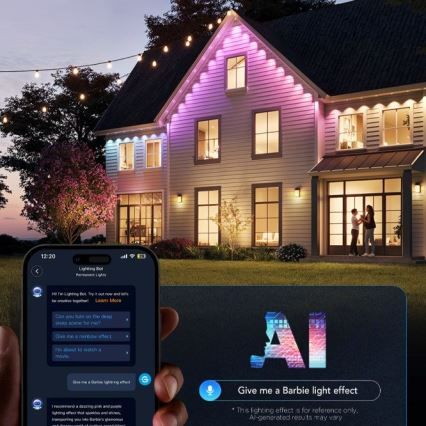 Govee - LED RGBIC downlight-kæde 30 m, Wi-Fi, Matter, IP67