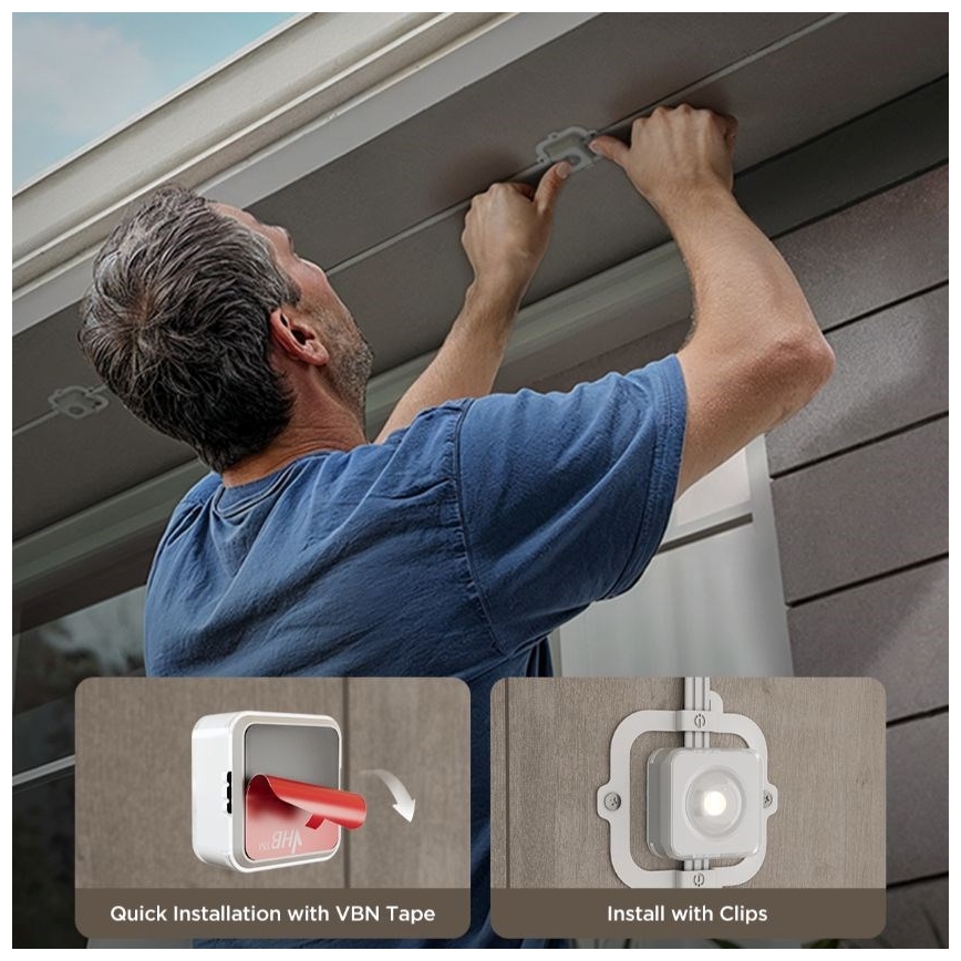 Govee - LED RGBIC downlight-kæde 30 m, Wi-Fi, Matter, IP67