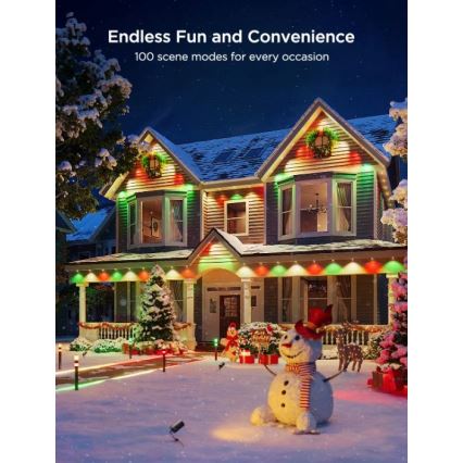 Govee - LED RGBIC downlight-kæde 30 m, Wi-Fi, Matter, IP67